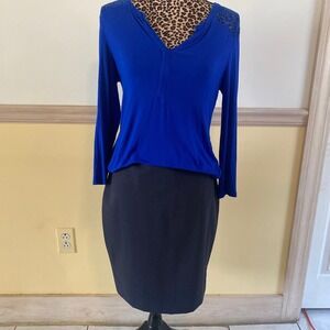 Elie Tahari Women's Essentials Dark Gray Curvy‎ Pencil Corporate Skirt Sz 4